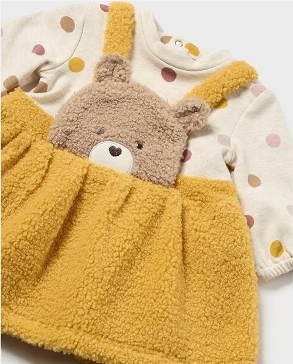 PELELE FALDA OSITO MOSTAZA