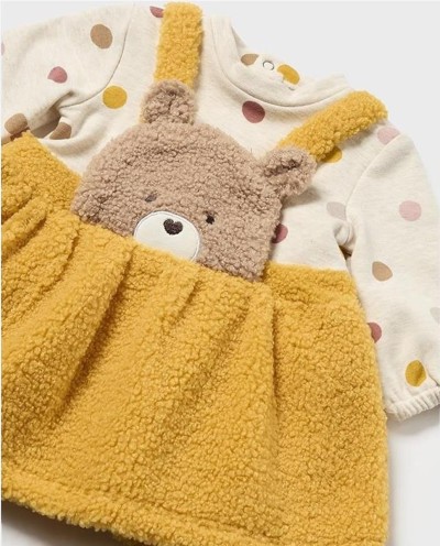 PELELE FALDA OSITO MOSTAZA