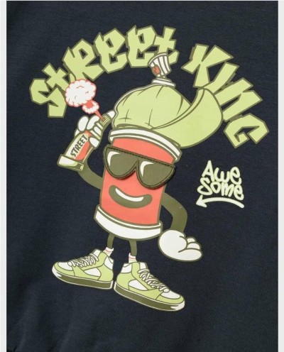 SUDADERA AFELPADA NIÑO "NOLAN" INDIA INK