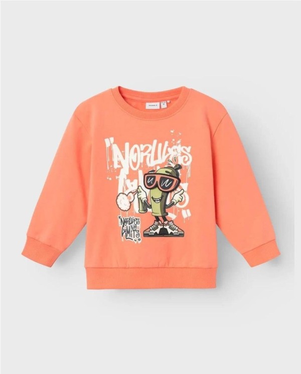 SUDADERA AFELPADA NIÑO "NOLAN" FUSION CORAL