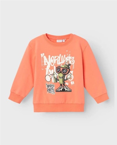 SUDADERA AFELPADA NIÑO "NOLAN" FUSION CORAL