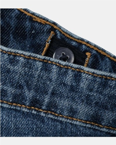 PANTALÓN TEJANO ANCHO CHICA AZUL