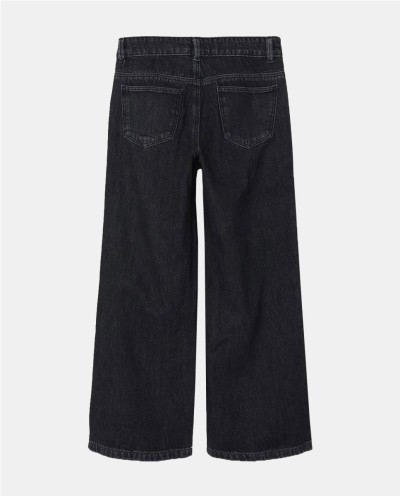 PANTALÓN TEJANO ANCHO CHICA DARK GREY DENIM