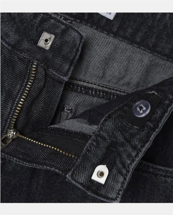 PANTALÓN TEJANO ANCHO CHICA DARK GREY DENIM