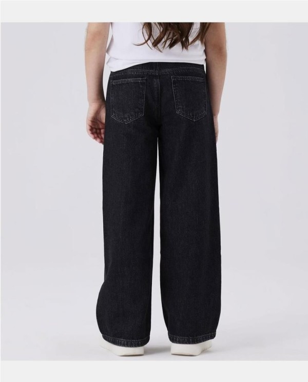 PANTALÓN TEJANO ANCHO CHICA DARK GREY DENIM