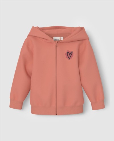CHAQUETA CAPUCHA HEARTS FUSION CORAL