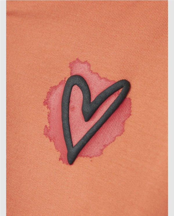 CHAQUETA CAPUCHA HEARTS FUSION CORAL