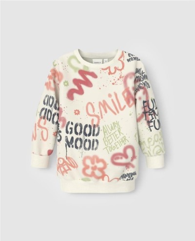 SUDADERA LARGA GRAFITI NATA