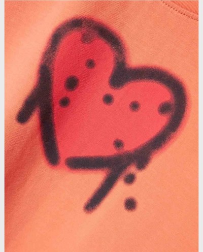 CAMISETA MANGA LARGA GRAFITI NARANJA