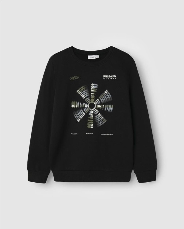 SUDADERA AFELPADA DON´T STOP NEGRO