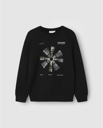 SUDADERA AFELPADA DON´T STOP NEGRO