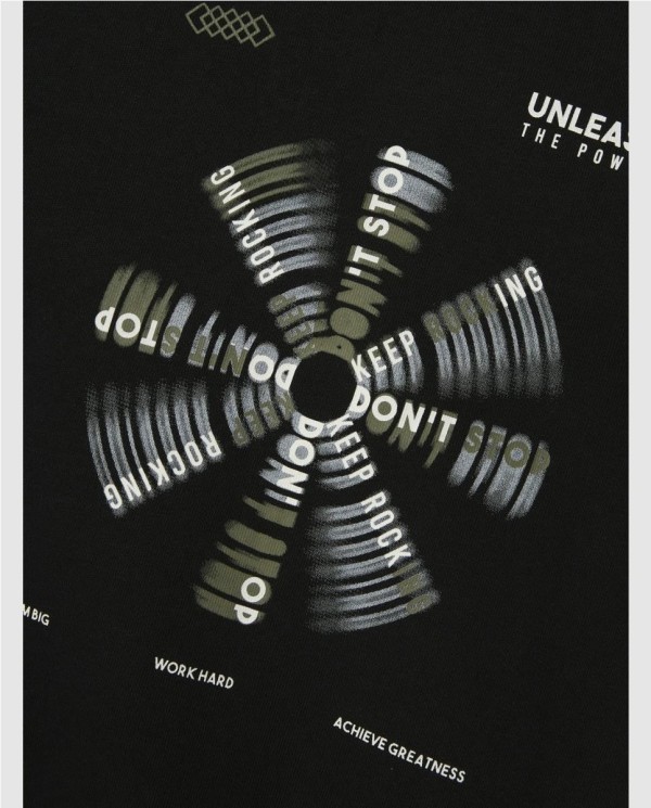 SUDADERA AFELPADA DON´T STOP NEGRO