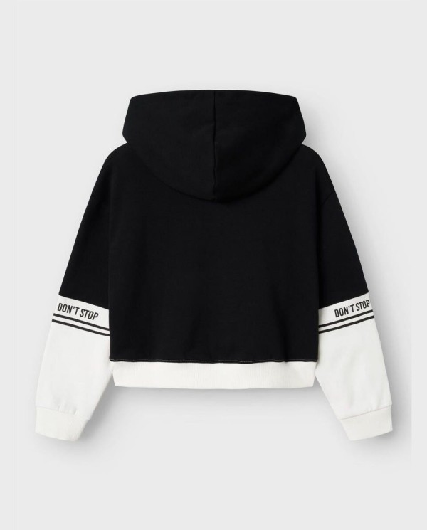 SUDADERA CORTE DISTENDIDO NEGRO