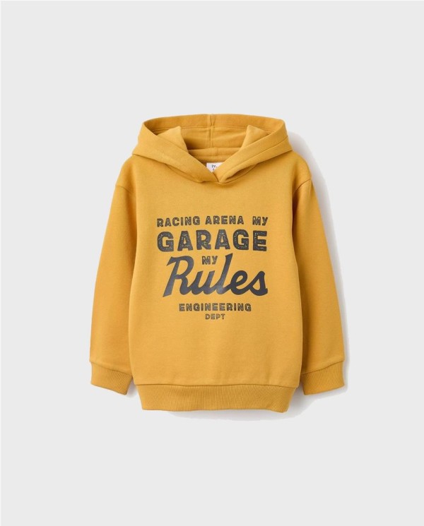 SUDADERA AFELPADA CON CAPUCHA RULES