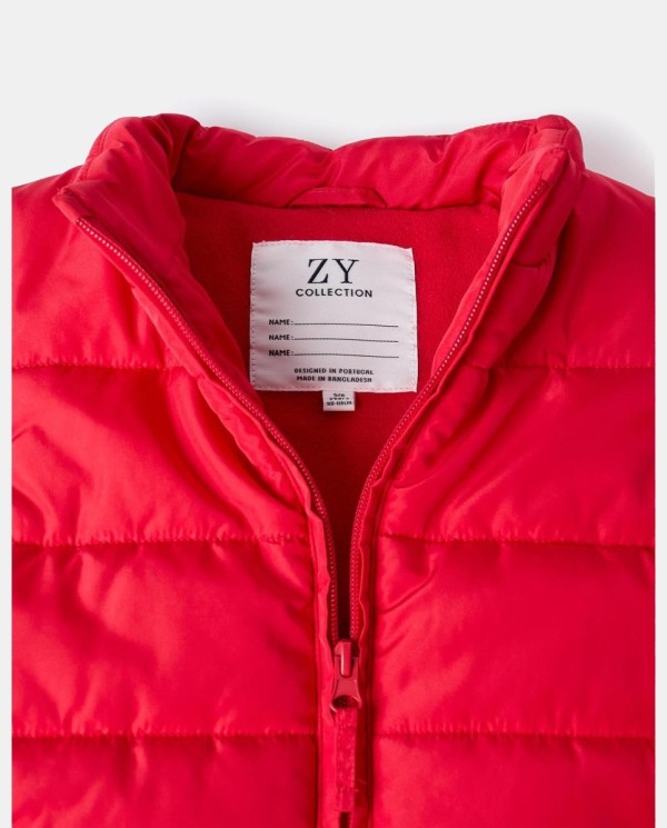 CHALECO ACOLCHADO CON FORRO POLAR ROJO 2