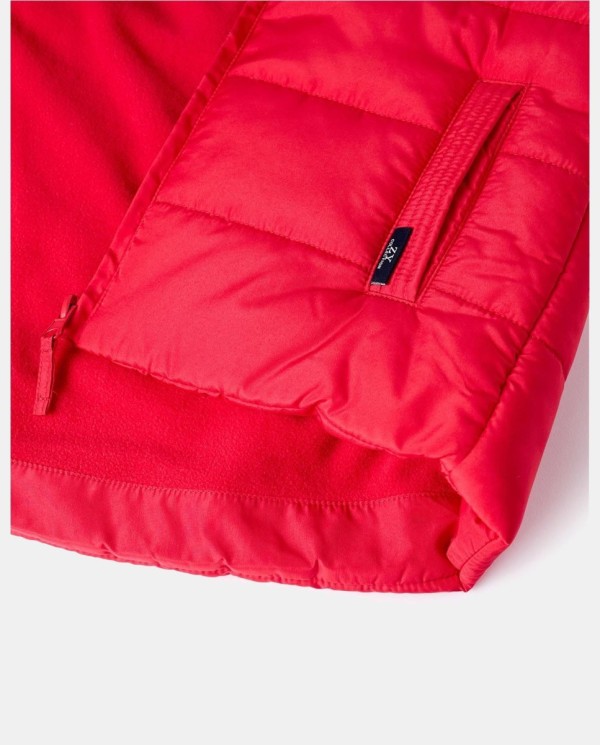 CHALECO ACOLCHADO CON FORRO POLAR ROJO