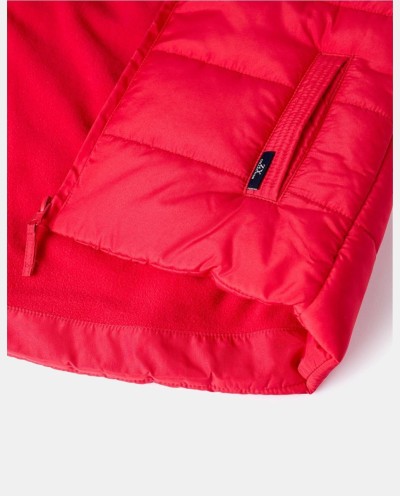 CHALECO ACOLCHADO CON FORRO POLAR ROJO