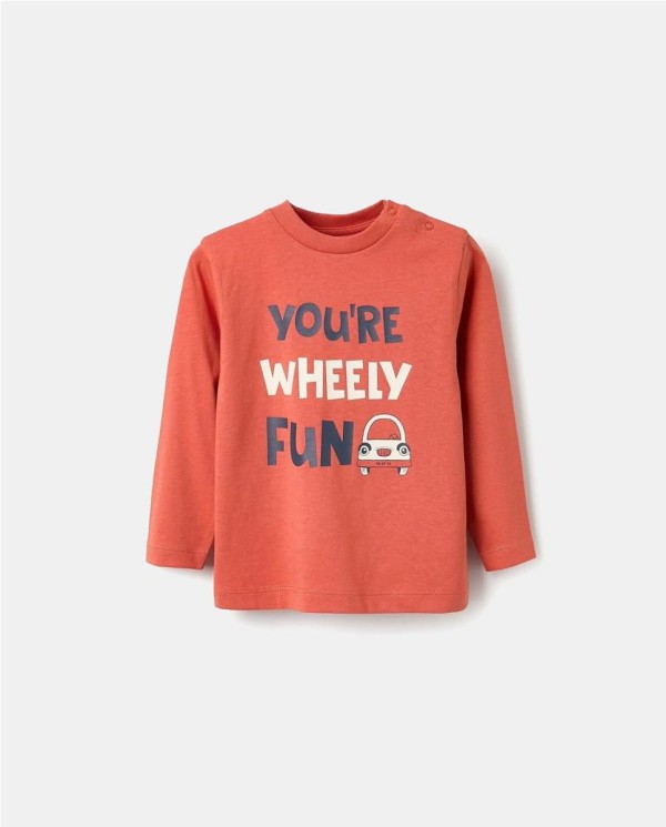 CAMISETA MANGA LARGA ALGODÓN "COCHES"