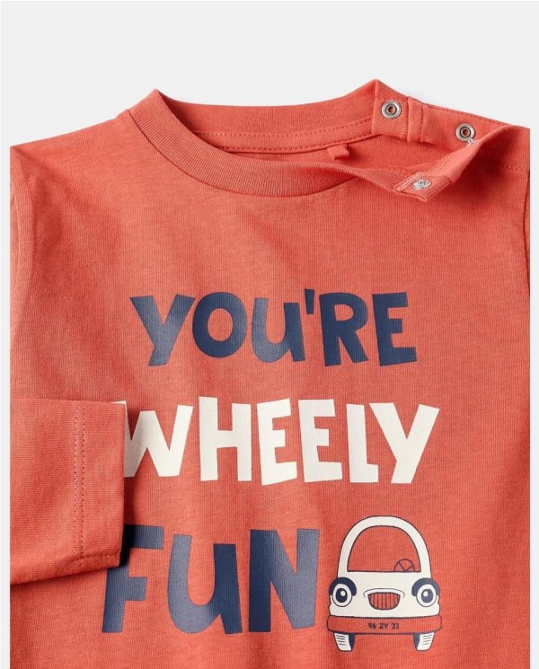 CAMISETA MANGA LARGA ALGODÓN "COCHES"