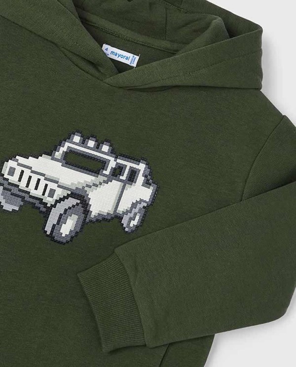 SUDADERA PRINT ENGOMADO LICHEN GREEN