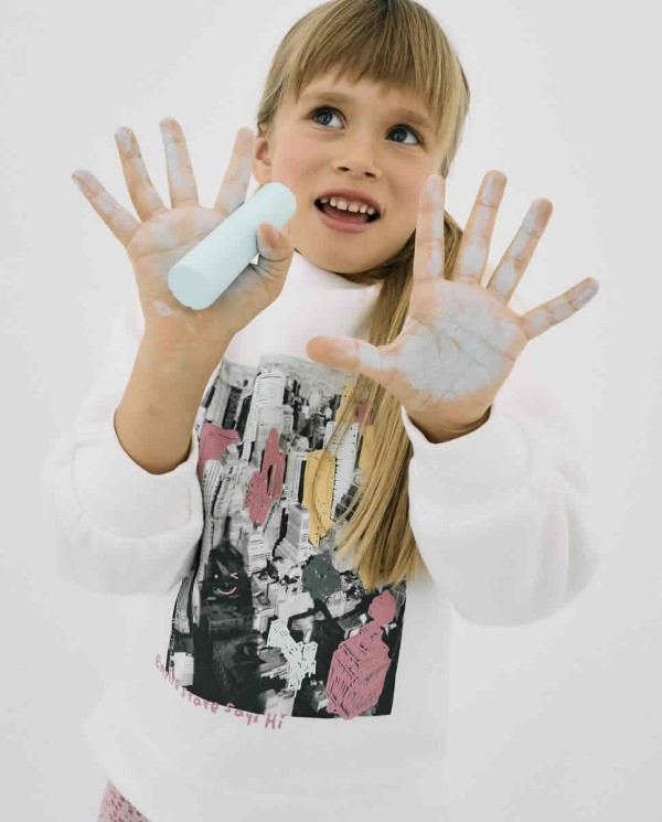 SUDADERA C/C FANTASIA BLANCO