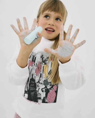 SUDADERA C/C FANTASIA BLANCO