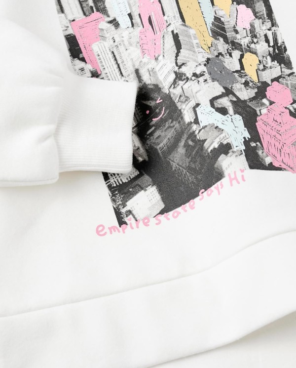 SUDADERA C/C FANTASIA BLANCO