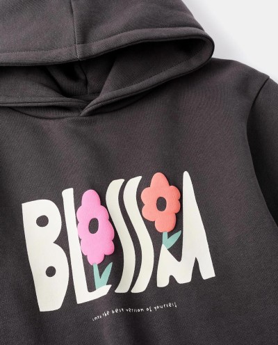 VESTIDO SUDADERA CON CAPUCHA "BLOSSOM"