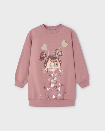 VESTIDO FELPA HEARTS