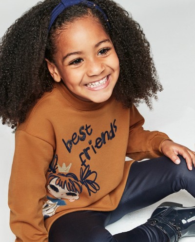 CONJUNTO LEGGING CON SUDADERA LOVE CARAMELO