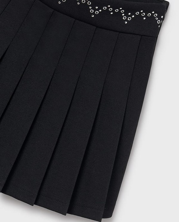 FALDA TABLAS CINTURA DECORADA