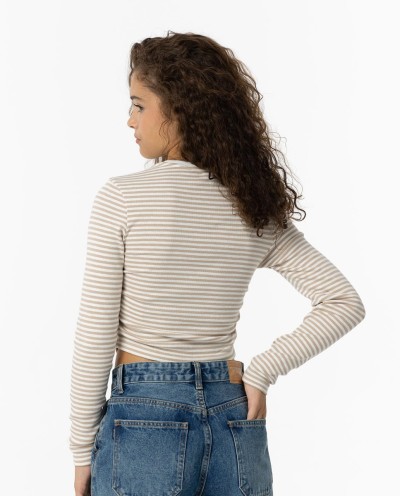 CAMISETA CANALÉ RAYAS BEIGE