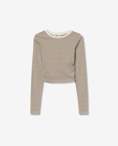 CAMISETA CANALÉ RAYAS BEIGE