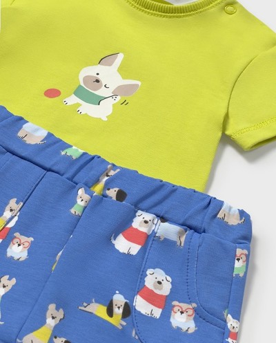 CONJUNTO DE PUNTO ANIMALES AZUL