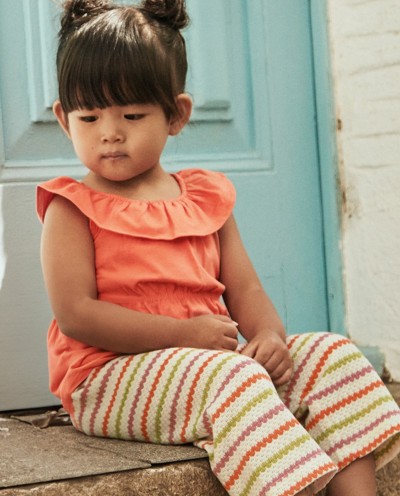 CONJUNTO PANTALÓN CROCHÉ NARANJA