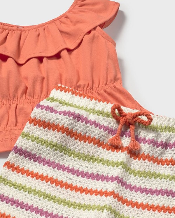 CONJUNTO PANTALÓN CROCHÉ NARANJA