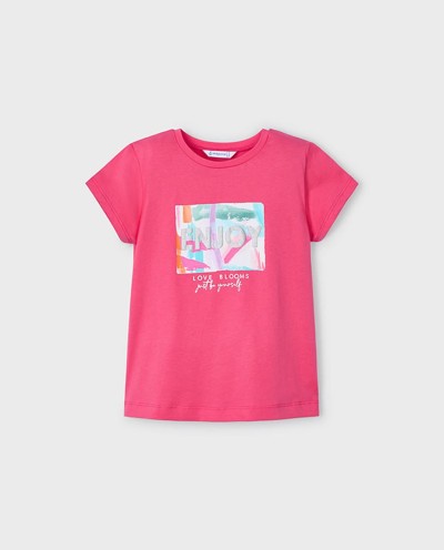 CAMISETA ESTAMPADA NIÑA ROSA VIGORE