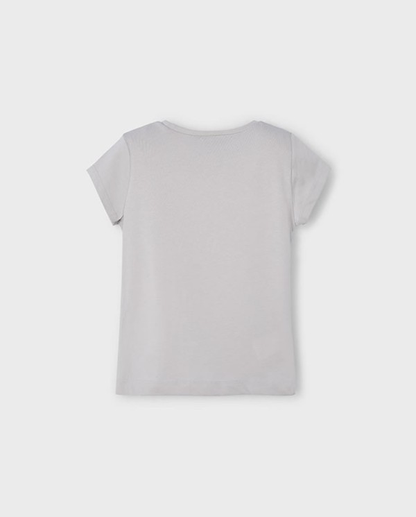 CAMISETA ESTAMPADA NIÑA GRIS CLARO