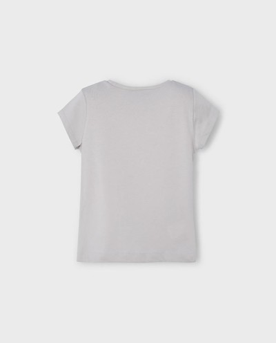CAMISETA ESTAMPADA NIÑA GRIS CLARO