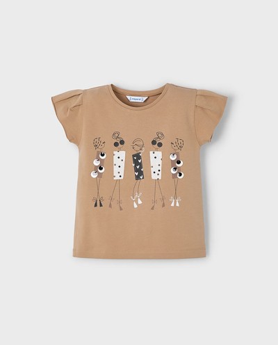 CAMISETA M/C NIÑAS TOSTADO