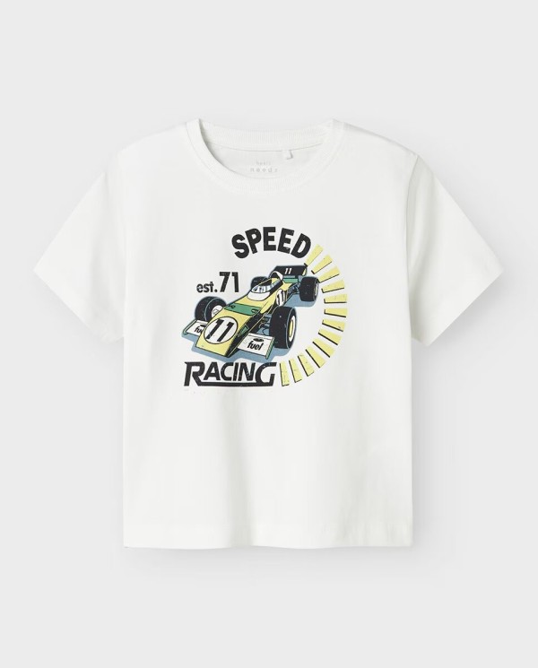 CAMISETA M/CORTA CON PRINT BLANCO