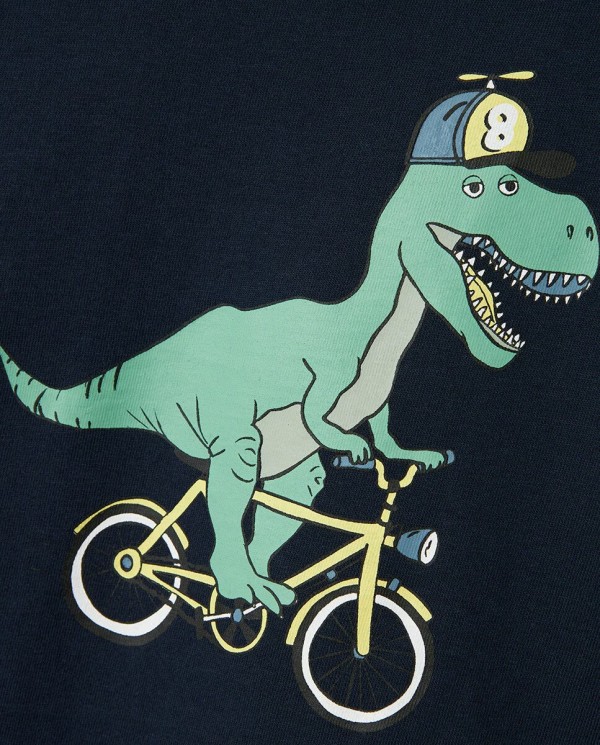 CAMISETA M/CORTA CON PRINT NAVY CLARO 2