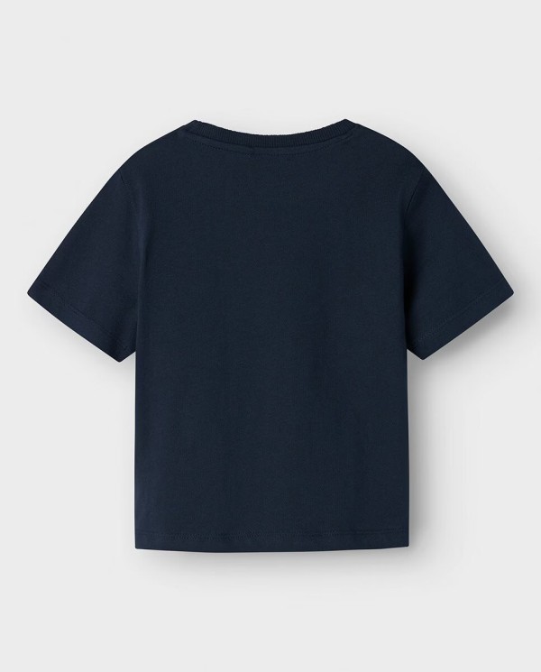 CAMISETA M/CORTA CON PRINT NAVY CLARO
