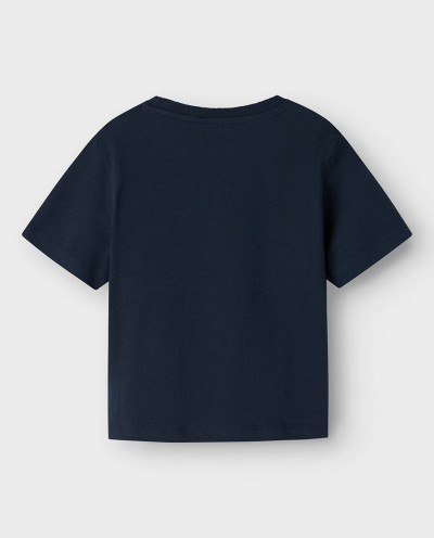 CAMISETA M/CORTA CON PRINT NAVY CLARO