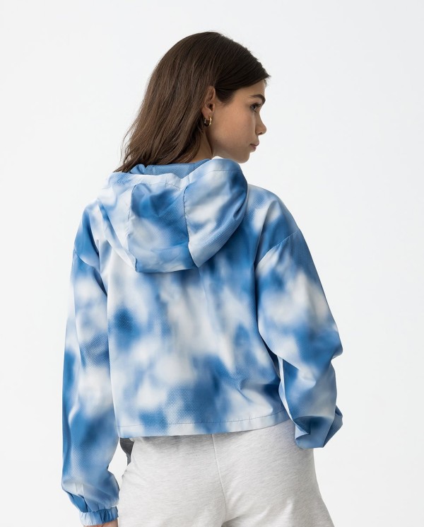 CHAQUETA CORTAVIENTOS CON CAPUCHA AZUL 2