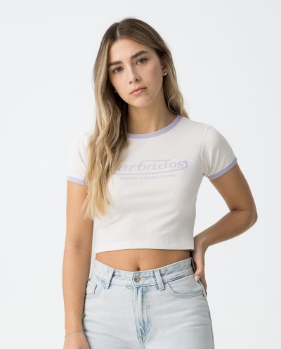 CAMISETA CROPPED NATA