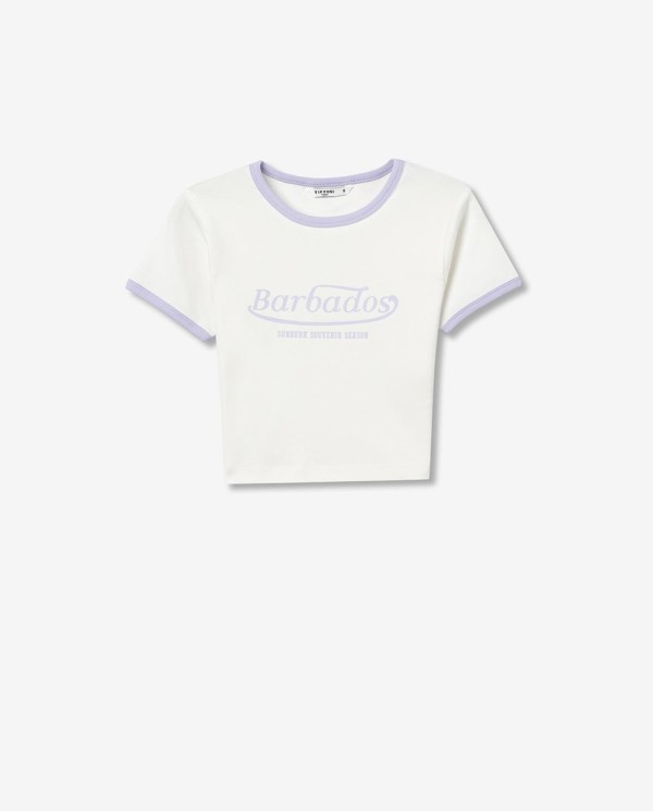 CAMISETA CROPPED NATA
