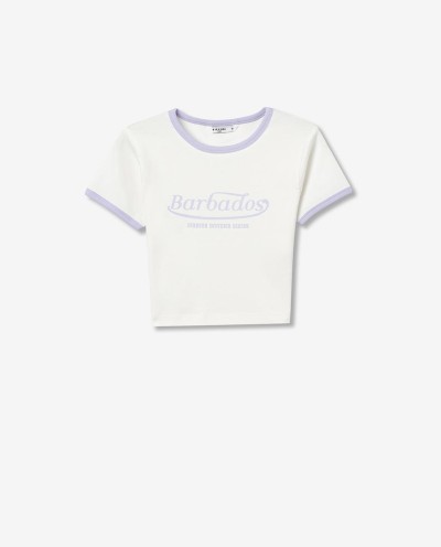 CAMISETA CROPPED NATA