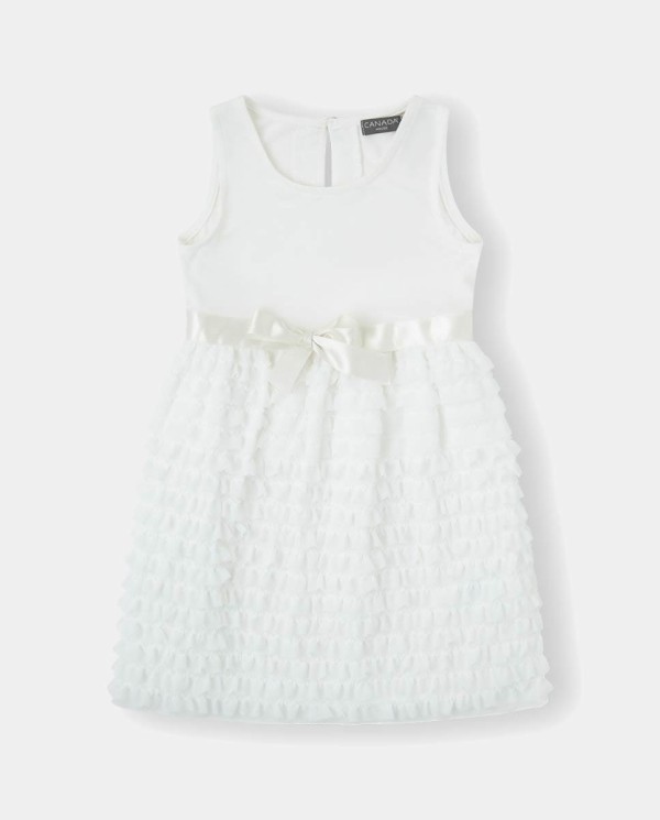 VESTIDO COMBINADO VOLANTES