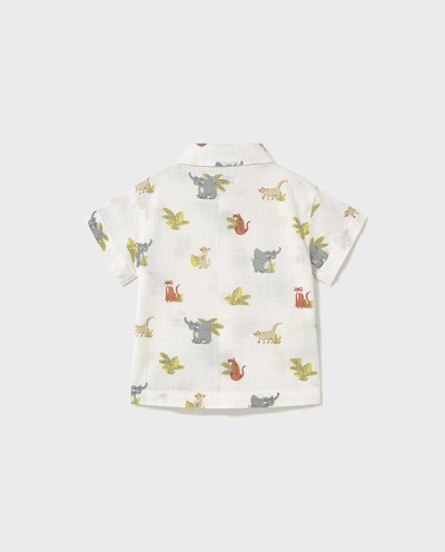 CAMISA ESTAMPADA BLANCO